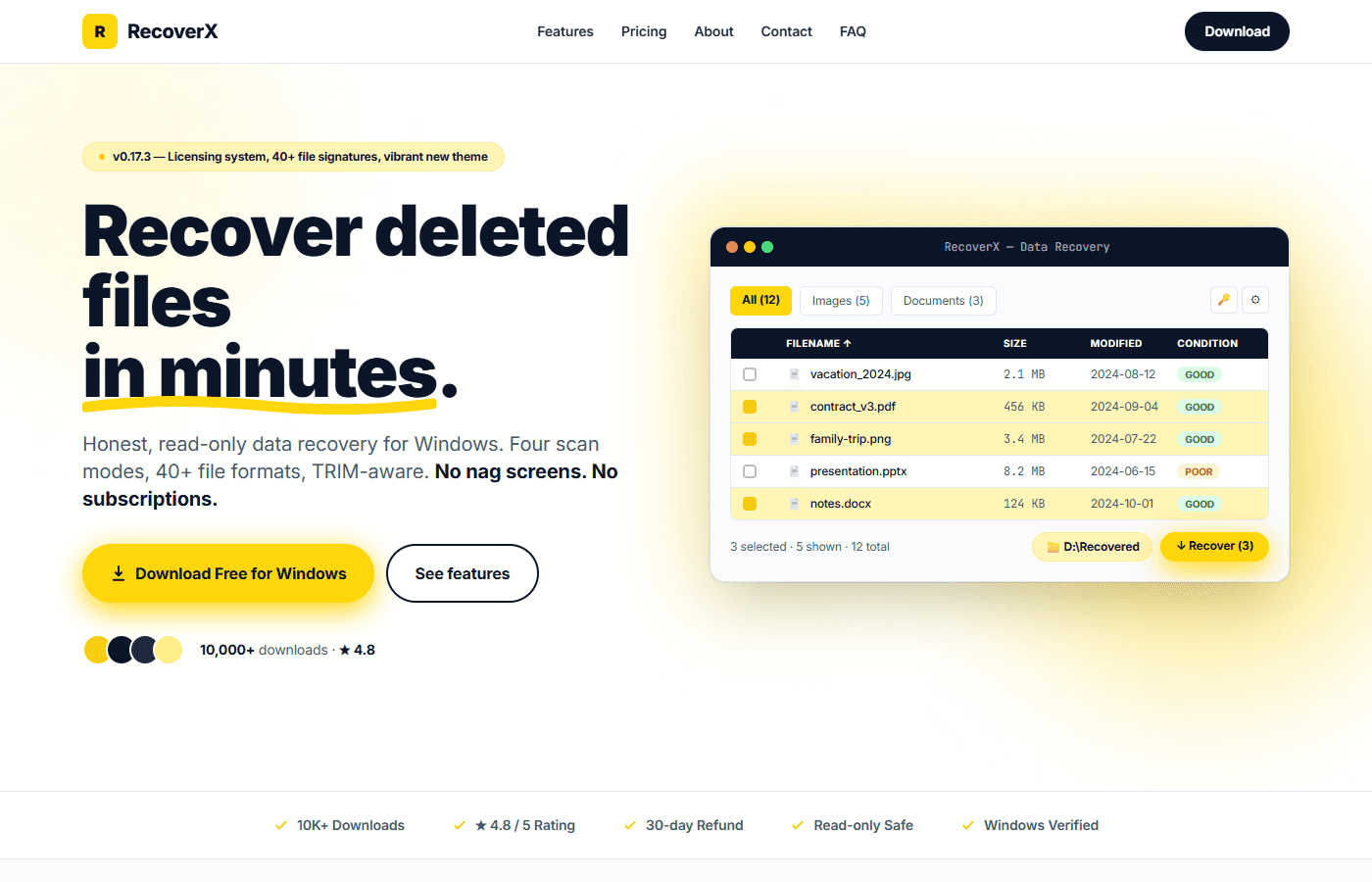 RecoverX